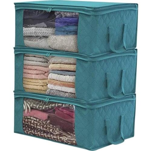 Non-Woven Save Space Storage Bag Household Folding Quilt Organizer Clothes Dust-Proof Finishing Box Bedroom Supplies