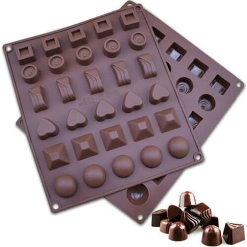 New Silicone Chocolate Mold Chocolate Baking Tools Non-stick Silicone Cake Mold Jelly Candy Mold 3D Mold DIY High Quality