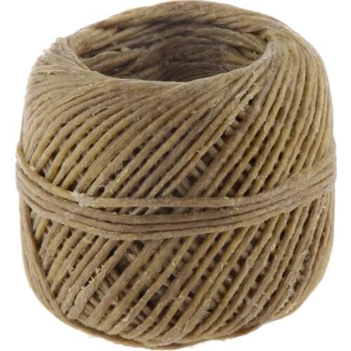 Organic Wick With Natural Beeswax Coating Candle Wick DIY 200 Feet DIY Wax cores Accessories