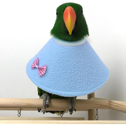 Pet Polyester Cotton Anti-bite Birds Parrot Collar Anti-scratch Elizabethan Circle Cloak Cover Bucket Shape Decorative Collar