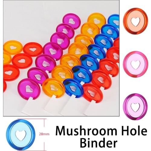 28mm Notebook Binding Buckle Plastic Binding Rings Discs Mushroom Hole Binding Buckle 360 Degree Folding Buckle Office Supplies