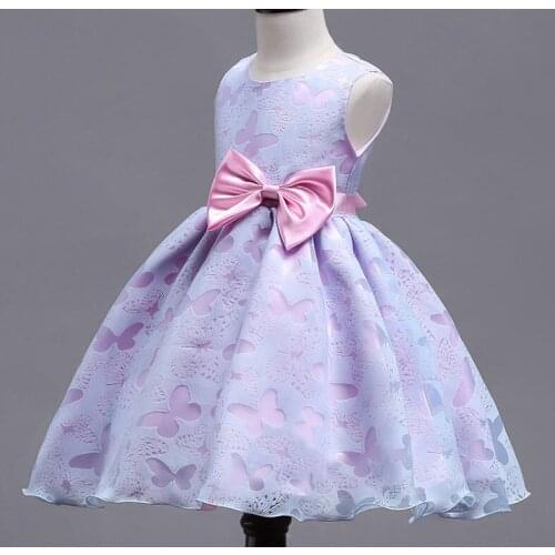 New Year Gift princess dress for kids Purple butterfly dress Birthday party dress up