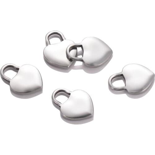 10pcs/lot Heart Lock Charms 15X20mm Pendants Antique Jewelry Making DIY Handmade Craft For Bracelet Necklace