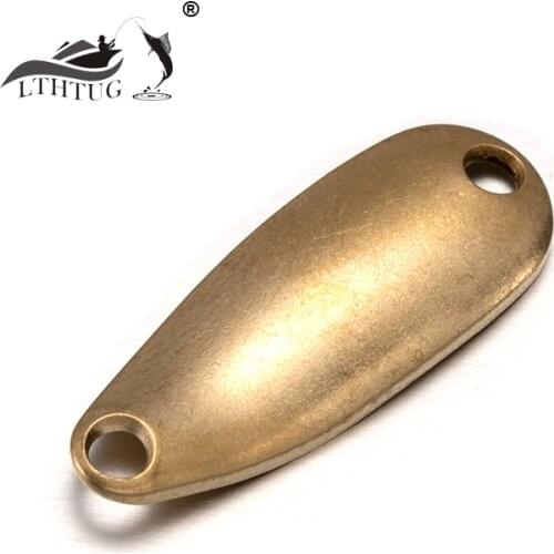 LTHTUG Pesca Copper Blank Spoon Bait 2.5g 28mm Stream Fishing Lure Unpainted Hard Baits DIY Spinner For Trout Perch Pale Chub