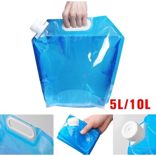 5L/10L Outdoor Foldable Folding Water Bag Collapsible Large-capacity Portable Water Storage Carrier Container Camping Hiking Bag