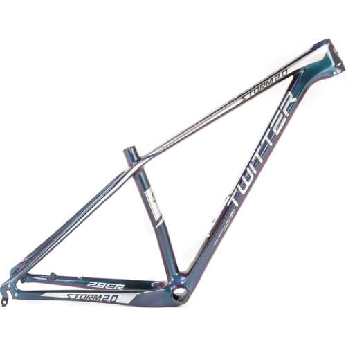 Twitter Carbon Fiber Bicycle Frame Color Changing Barrel Axle Mountain Bike Frame XC Off-road Bike Frame Custom