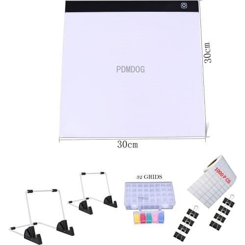 Ultrathin 30x30 A4 LED Light Tablet Pad EU/AU/US/USB Plug Diamond Embroidery Diamond Painting Accessories Cross Stitch tool