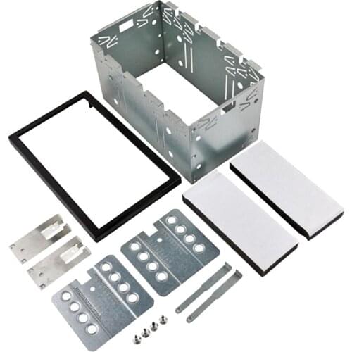 Universal Car Radio 2 Din Mounting Metal Installation Kit Fitting Cage Trim