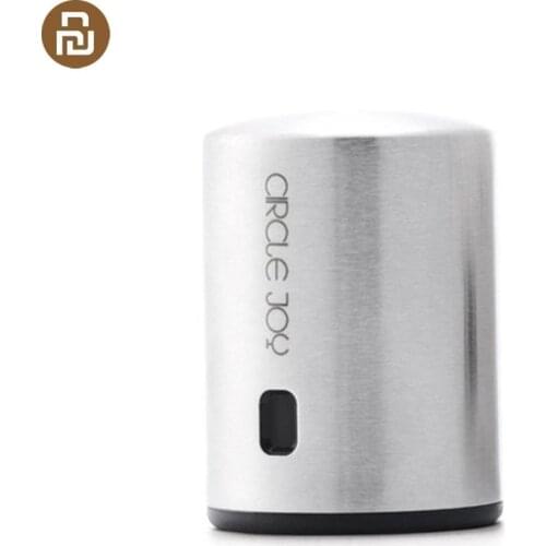 Youpin Circle Joy Round Stainless Steel Red Wine Mini Plug Wine Stopper Vacuum Efficient Preservation Memory Integration