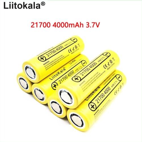 High quality LiitoKala 3.7V 21700 4000 mAh Li-ion Battery Lii-40A 14.8W Rechargeable Battery for Headlight Electric Bicycle
