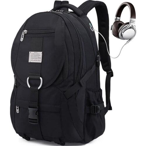 2020 New Men Backpack Fashion Computer Backpack Student School Bags for Teenagers USB Charging Big Backpack Business Women Solid