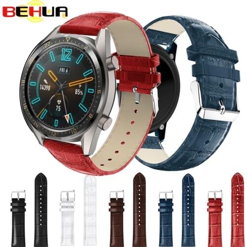 22mm New Replacement Strap For Huawei Watch 2 Pro 2e GT Active GT2 GS Pro magic 46mm Band Leather Watch Strap Watchband Bracelet