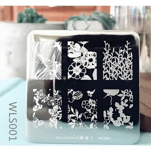 6*6cm Square Plates Flower Animal Pattern Nail Art Stamp Template Image Plate Stencils
