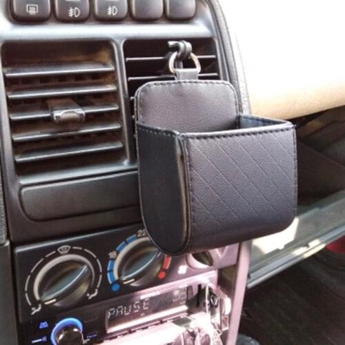 Car Air Vent Dashboard Tidy Hanging Leather Organizer Box for Skoda Octavia Fabia Rapid Superb Yeti Roomster