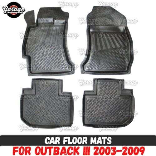 Car floor mats case for Subaru Outback 3 2003-2009 rubber 1 set / 4 pcs or 2 pcs accessories protect of carpet decoration