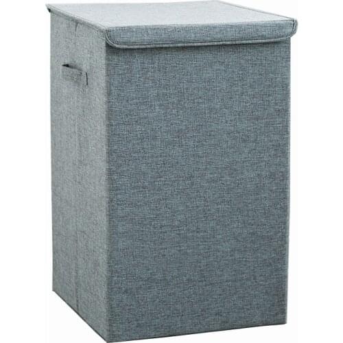 Large Capacity Cotton Linen Laundry Basket Bathroom Dirty Clothes Storage Basket Household Collapsible Waterproof Laundry Hamper
