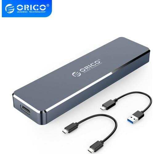 ORICO M.2 SSD Case NVME Enclosure for NVME PCIE NGFF SATA M/B Key SSD Disk SSD Hard Disk Cases M.2 to USB Type C 3.1 With Cable