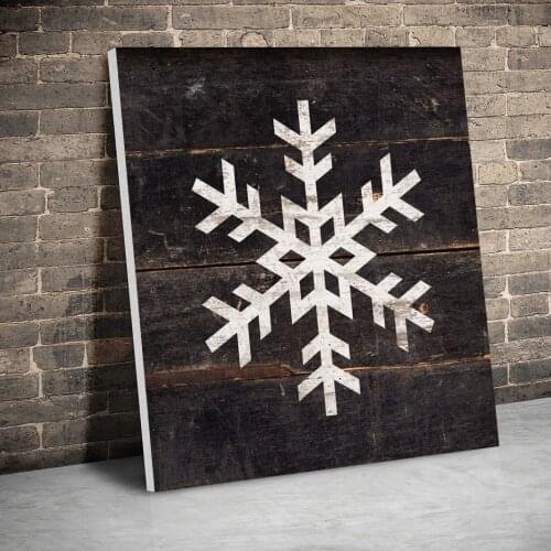 Framed Black Snowflake Christmas Decor Posters Canvas Paintings Wall Art Canvas Prints Pictures Kids Room Home Decor Inner Frame