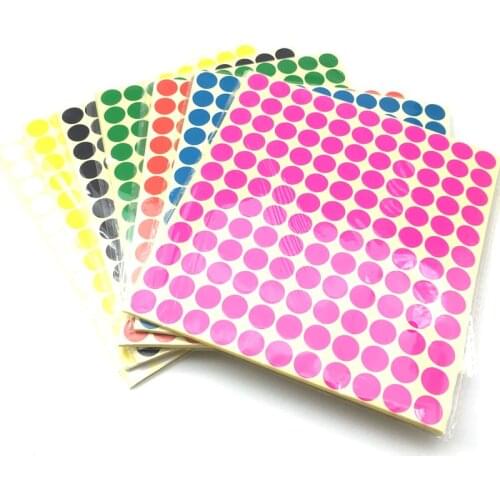 Colorful Papers Sticker for Essential Oil Bottle Cap Glossy Circle Printable Stickers Free Shipping