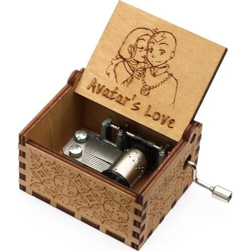 Antique Carved Storage Box Wooden Hand-Cranked Music Box Mechanical Music Box Birthday Gift Christmas Gift New Year Gift