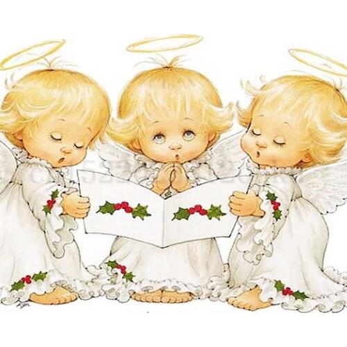 Diy Diamond Painting Cross Stitch Resin Drill Full Diamond Cute Angel Living Room Decorative Painting Handmade Craft Sale