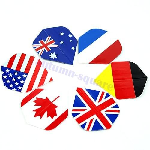 6pcs Throwing Nice Toy Dart Flights National Flag Flights Darts Flight New L9BD