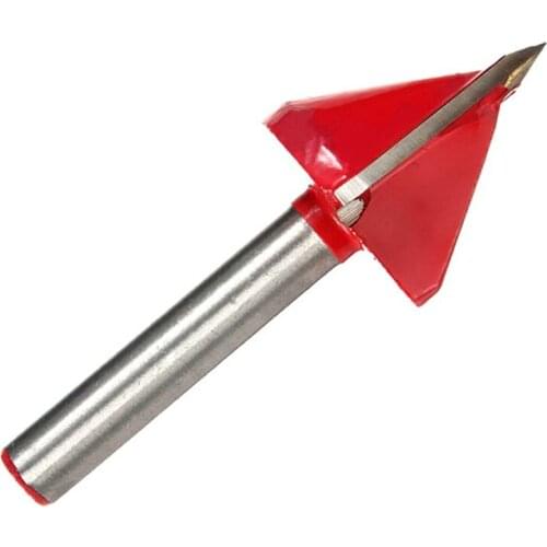 1pc 6x22mm Tungsten Steel Router Bit 60 Degree CNC Engraving V Groove Bit Shank Milling Cutter For Woodworking