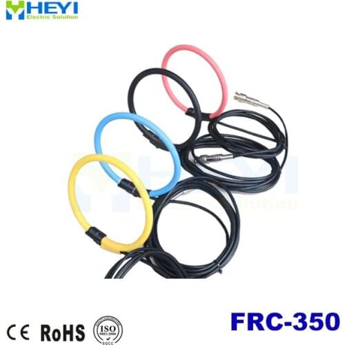 Black yellow red Rocp CT flexible rogowski coil FRC-350 input 1-2000A rogowski sensor with BNC Connector