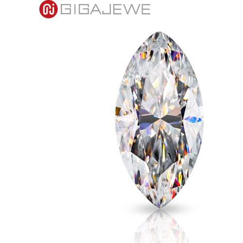 GIGAJEWE Hand-Cutting Marquise White TOP D VVS1 Moissanite Premium Gems Loose Diamond Test Passed Gemstone For Jewelry Making
