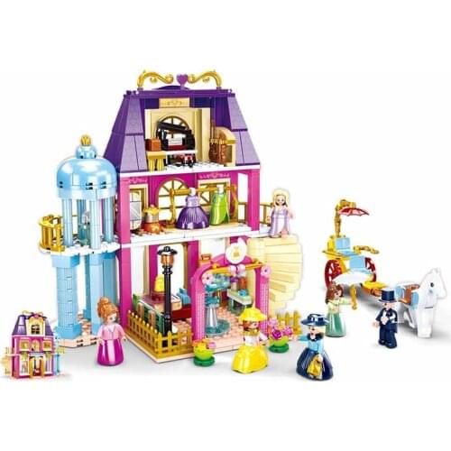 New City Street View Fashion Clothing Department Store Mall Building Blocks Kit Bricks Classic Model Kids Toys For Children Gift