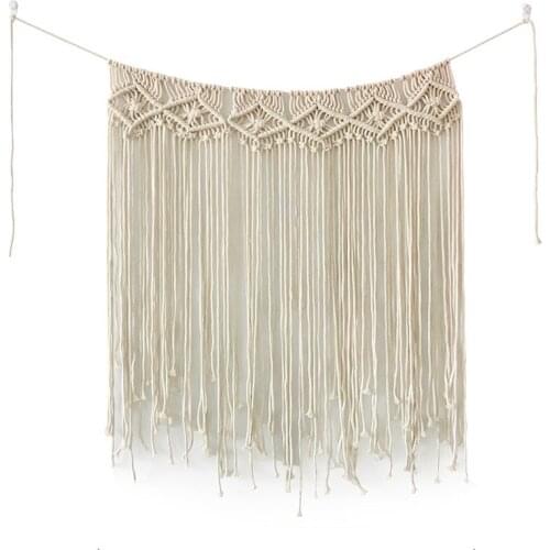 Macrame Wall Hanging Curtain Boho Chic Curtains Backdrop Woven Wall Tapestry Bohemian Home Art Decor Boho Handmade Tapestry