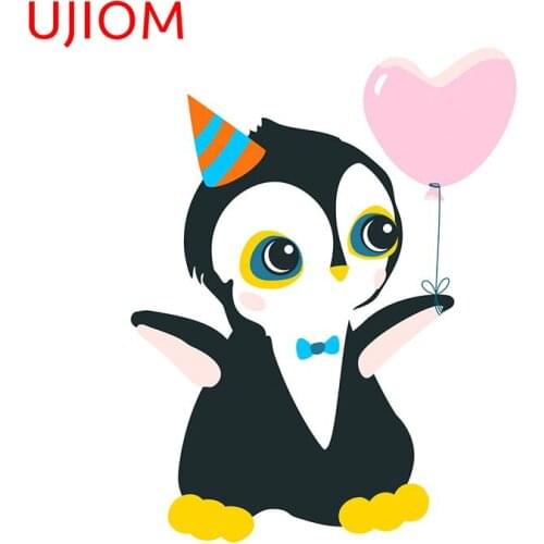 UJIOM Cute Cartoon Penguin Bedroom Accessories Living Room Decor Wall Stickers Childrens Bedroom Decor Waterproof Decals