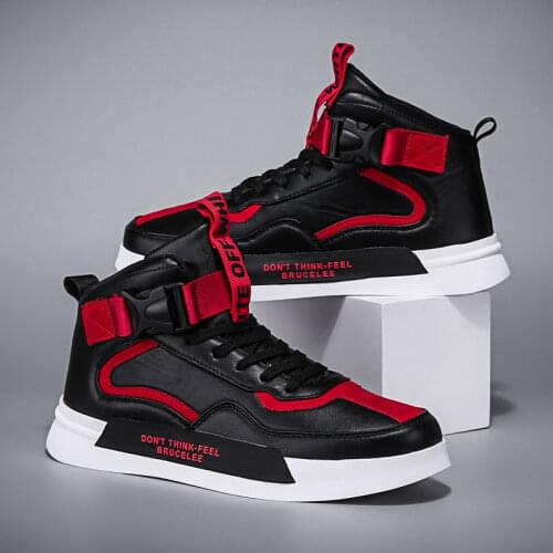 2021 spring Autumn mens shoes Messi high-top shoes outdoor skateboarding shoes black red mens casual sneakers