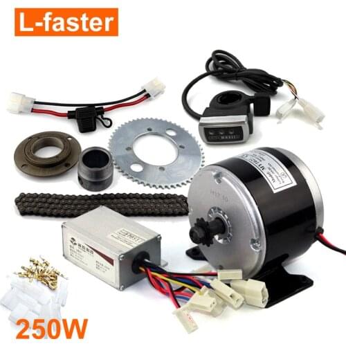 24V 250W Electric Engine Kit For Child Karting Homemade Electric Crazy Cart Power Kit High Speed Brushed DC Motor Use 25H Chain