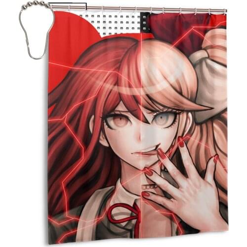 NEW Monokuma Danganronpa Cosplay Figure Poster Curtains Bathroom Curtain Frabic Waterproof Polyester Bathroom Curtain with Hooks