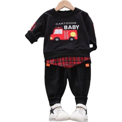 New Children Outfits Spring Autumn Baby Girls Clothes Boys Cartoon Casual T-Shirt Pants 2Pcs/Set Toddler Costume Kids Tracksuits