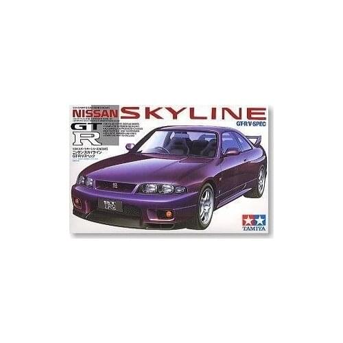Tamiya plastic assembly car model 1/24 scale Nissan Skyline GT-R R33 V-Spec adult collection DIY assembly kit 24145