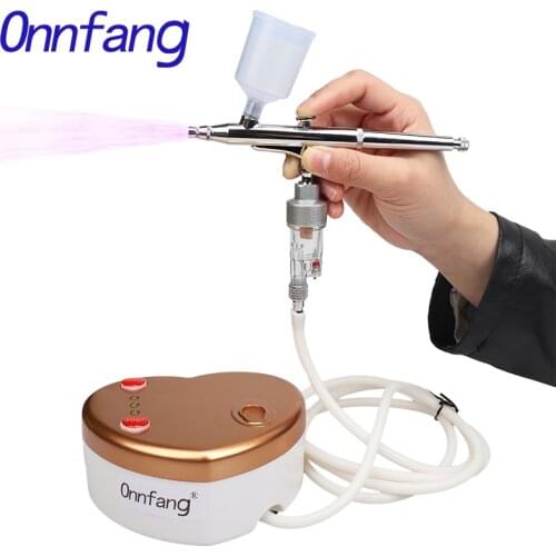 Onnfang heard Portable Airbrush Compressor Painting Sprayer Airbrush Make up Art Body Cake Model Car Water Filling Spary Gun