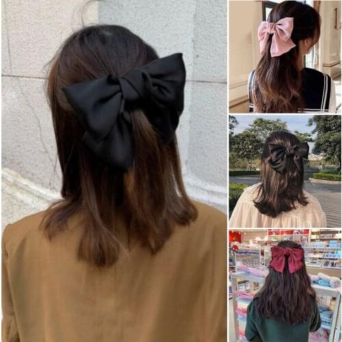 Women Japanese Bow Headbands Sweet Hair Rope Charming Web Celebrity Hair Ponytail Elastic Rope SANA889