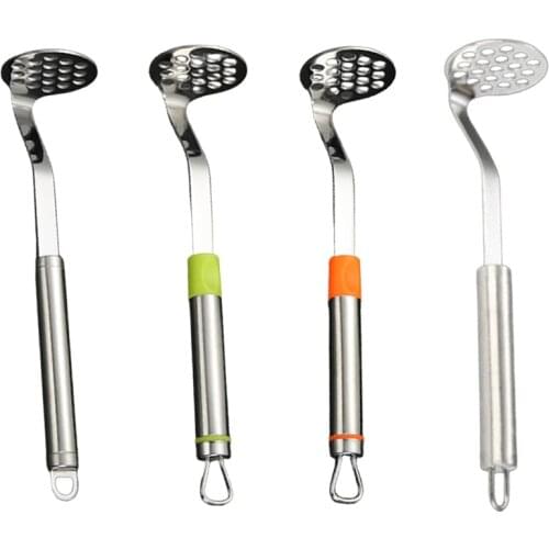 Stainless Steel Potato Masher Ricer Puree Garlic Presser Vegetable Fruit Manual Crush Pressure Tool Kitchen Accessories