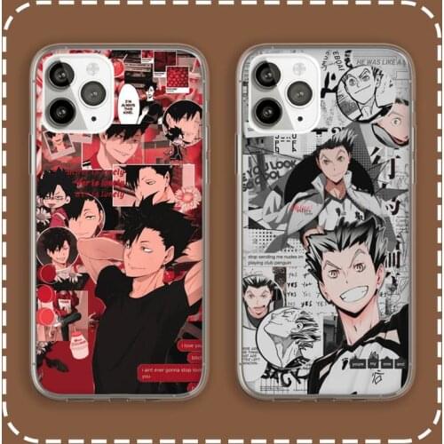 Haikyuu Kuroo Tetsurou Phone Case Transparent for iPhone 6 7 8 11 12 s mini pro X XS XR MAX Plus cover funda shell