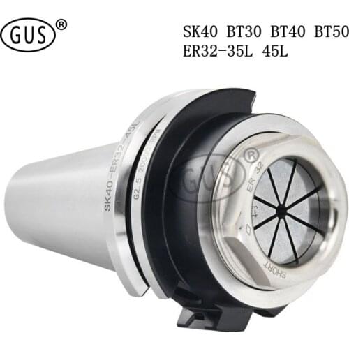 GUS 1PCS SK40 BT30 BT40 BT50-35L 45L er32 chuck spring collet built-in high-speed short tool holder CNC lathe machining center