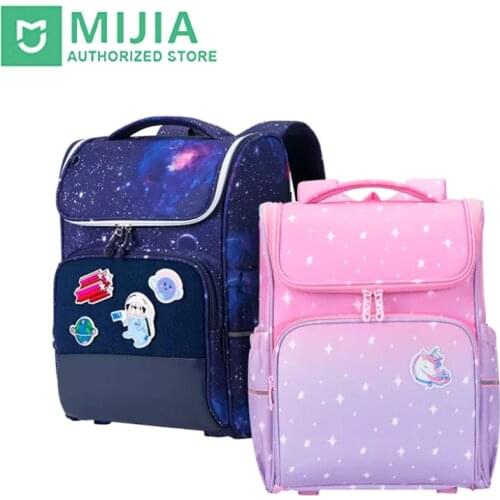 Xiaomi Xiaoyang Schoolbag Backpack One Piece 3D Student DIY Bag with reflective strips for shoulders waist Spine protection