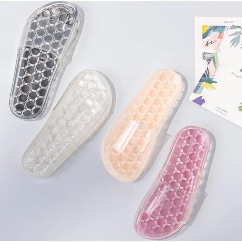 Summer Women Crystal Slippers Jelly shoes Woman Candy Colors Transparent Slides Womens Fashion Casual Bling Flat Beach Shoes