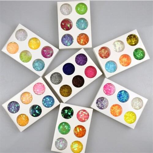 6 Holes Slime Fruit Slice Pearl Sequin Soft Pottery Sprinkles Filler Children Toys Modeling Clay DIY Accessories Nail Art Tips