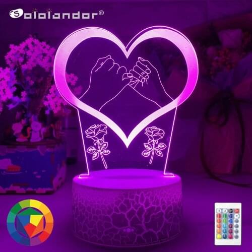 3D LED night light new illusion night light 3D illusion table lamp romantic gift for girlfriend engagement gift home decoration