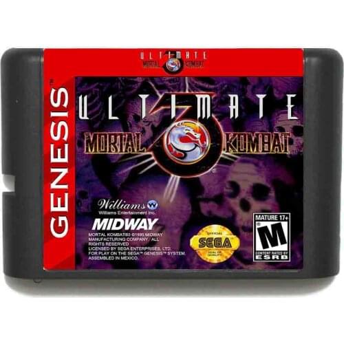 Ultimate Mortal Kombat 3 16 bit MD Game Card For Sega Mega Drive For Genesis