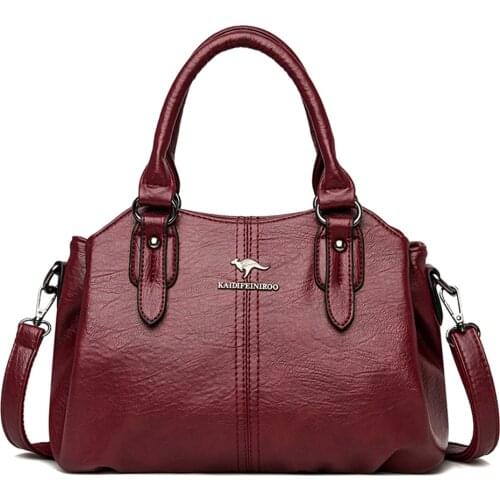 Vintage Totes Bag High Quality Soft Leather Shoulder Bags for Women 2021 Large Capacity Ladies Crossbody Bag Designer Handbags