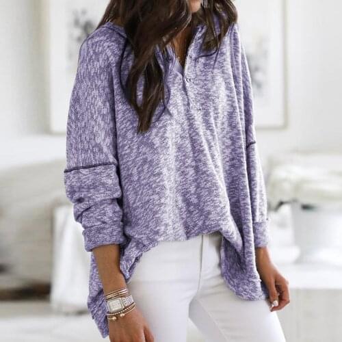 Women Casual Solid Colors Loose Long Sleeve V-Neck Sweaters with Button Autumn Winter New Elegant Knitted Pullover Sweaters Tops