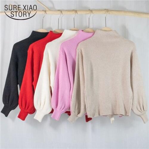 Korean Style 2021 Autumn Winter Turtleneck Womens Sweater Pullover Casual Lady Sweater Slim Long Sleeve Female Knitwear 11344